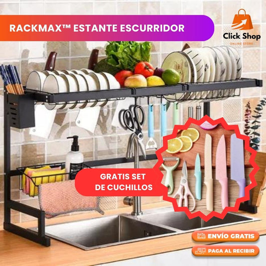 RACKMAX™️ ESTANTE ESCURRIDOR + GRATIS SET DE CUCHILLOS