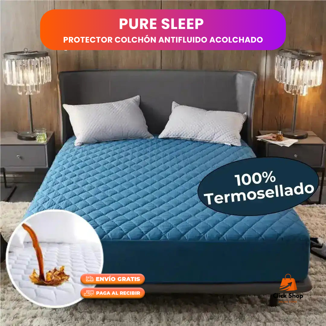 PURESLEEP - Protector Colchón Antifluido Acolchado