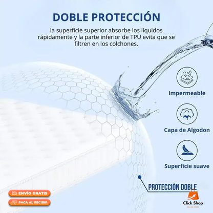 PURESLEEP - Protector Colchón Antifluido Acolchado