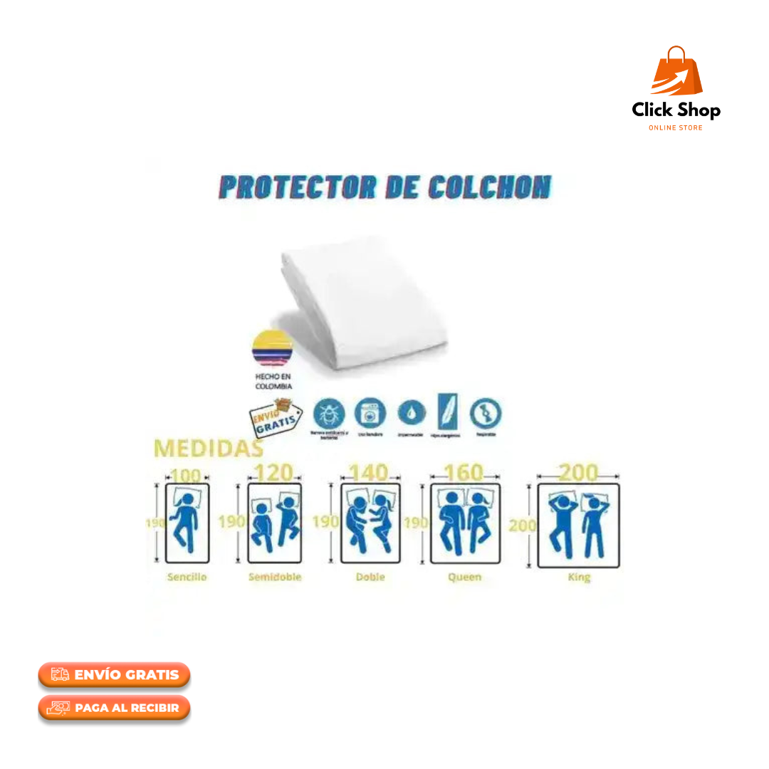 PURESLEEP - Protector Colchón Antifluido Acolchado